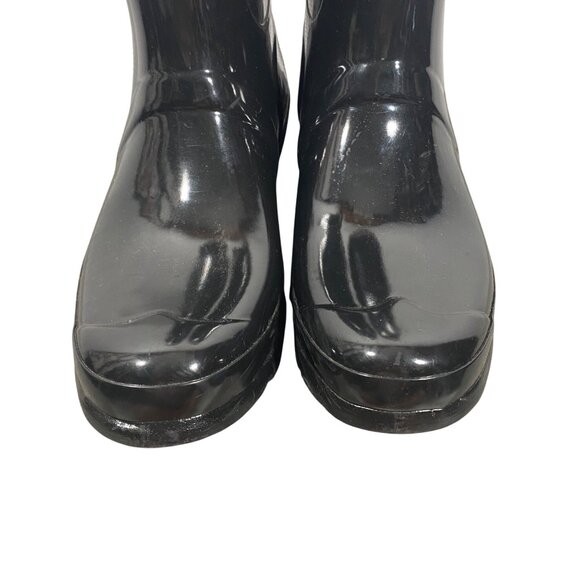 Hunter Women's Original wellies Short Gloss Rain Boots Black NWOT Size 10 - Picture 5 of 12
